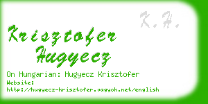 krisztofer hugyecz business card